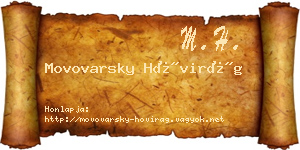 Movovarsky Hóvirág névjegykártya